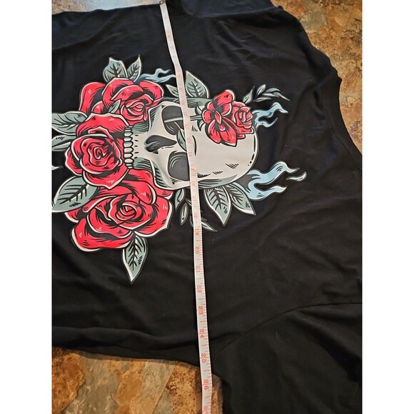 Love Kills T-shirt Mens Skull Roses rgstr couture‎ Size 2XL Black (A56) - Picture 7 of 8